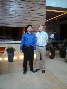 The author and Mr. Leon Shears from Grant Thornton. (Photo taken by the hotel’s receptionist)